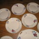 Service of 12 plates and plate with decoration of flowers Amandinoise St Amand