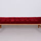Red Midcentury Modern Oak Sofa, 1950s, Original well preserved upholstery