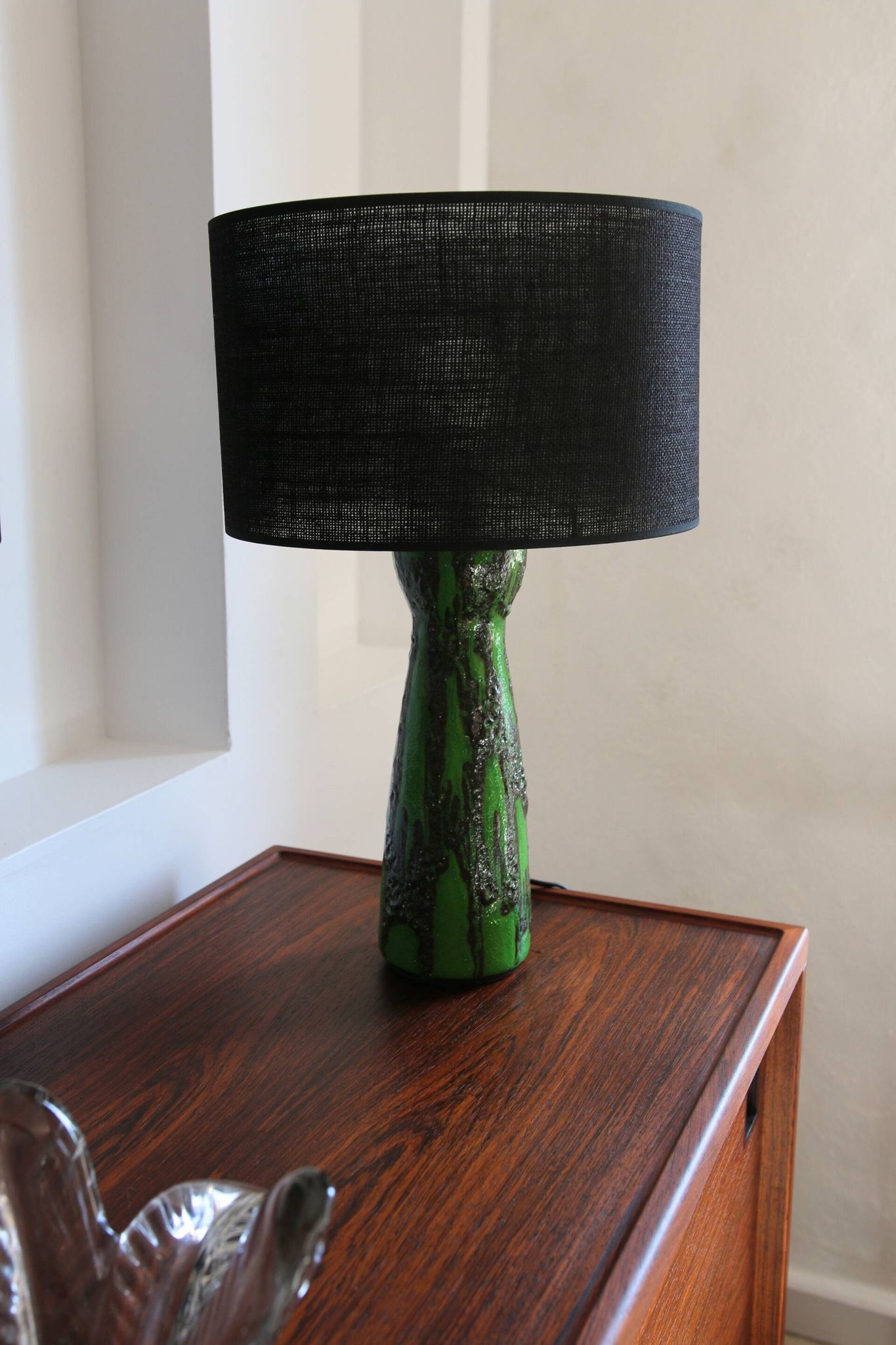Lampe céramique vintage Scheurich, Modèle 520 W.Germany, Mid-Century