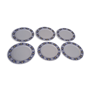 set de 6 assiettes plates