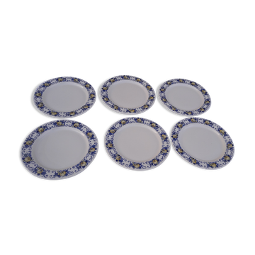 Set de 6 assiettes plates Villeroy et Boch modèle Cadix Clacquesin diam 24 cm