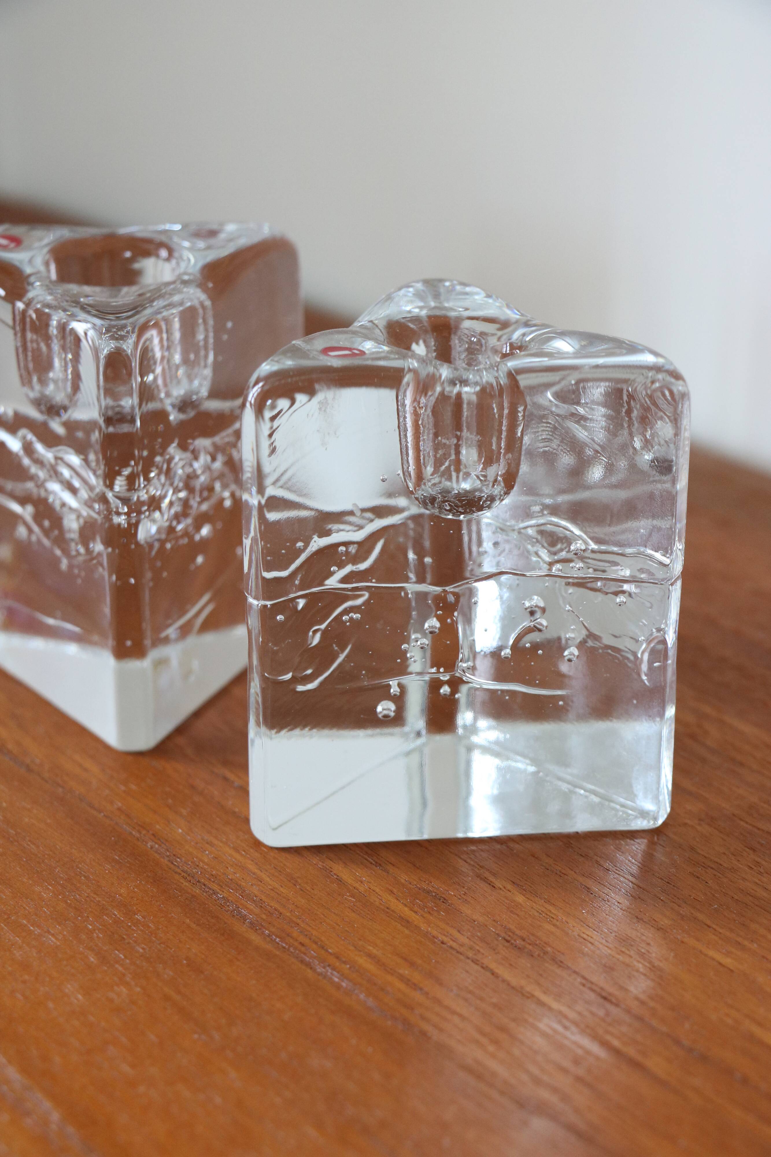 Pair of candlesticks Arkipelago, Timo Sarpaneva, Iittala, Finland.