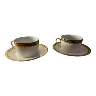 Limoges porcelain breakfast cups
