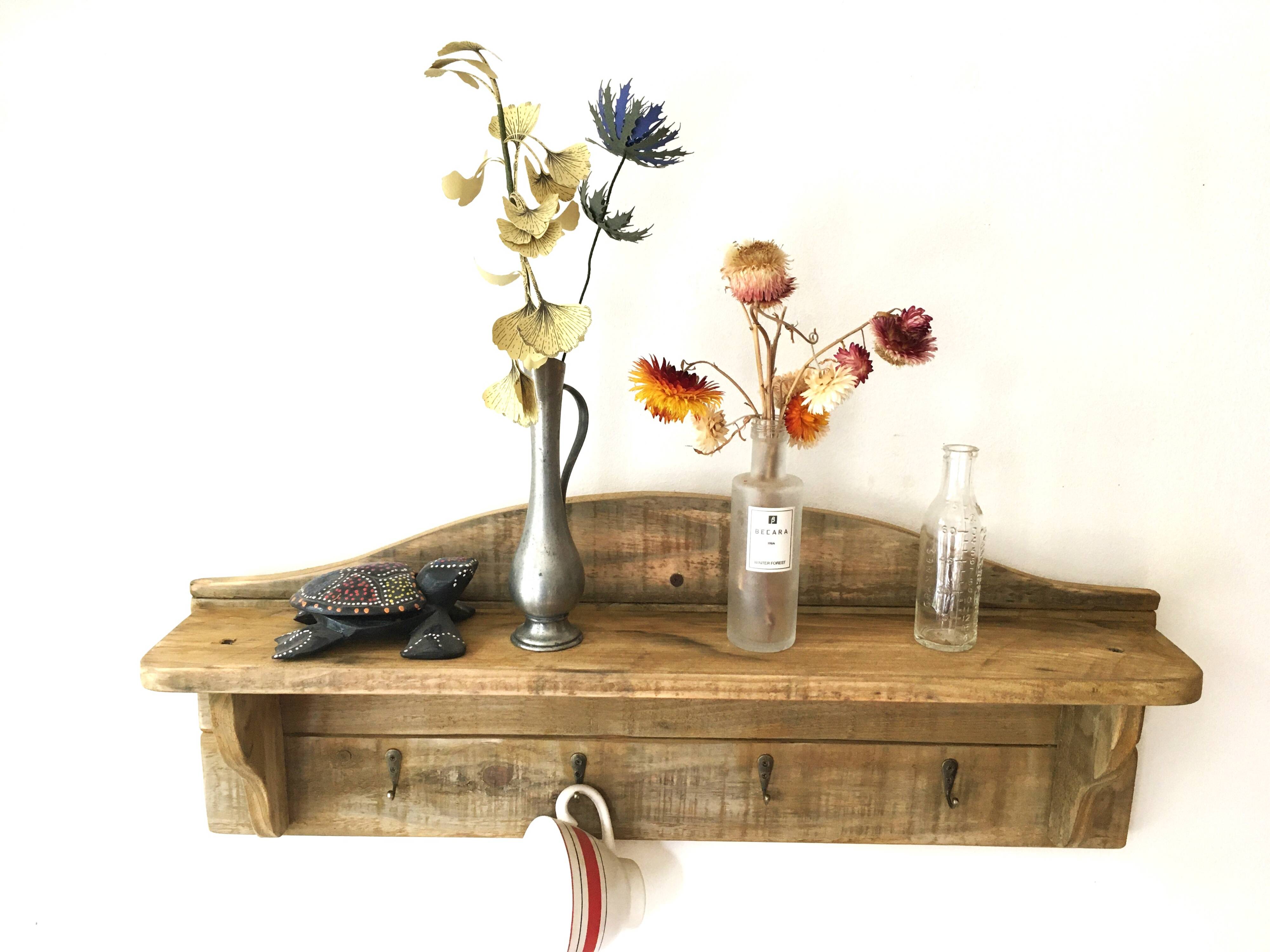 pine wall kitchen shelf