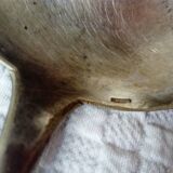 silver-plated metal ladle monogrammed PT orfevrerie L.Auzolle