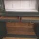 Black patinated oak library