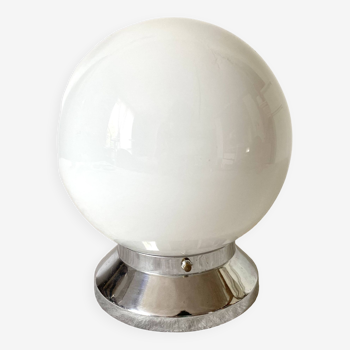 Art deco opaline globe ceiling light