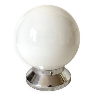 Art deco opaline globe ceiling light