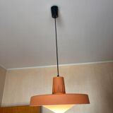Lustre vintage en métal saumon orange / suspension