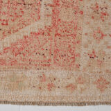 Geometric handmade oushak rug 226x121cm