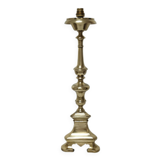 Lamp foot gilded bronze tripod height 50 cm