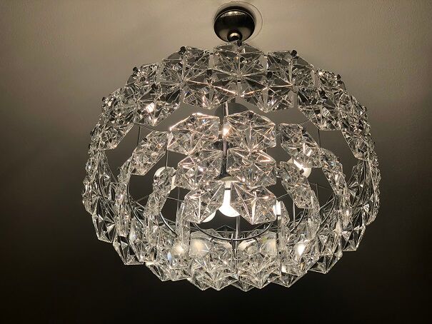 Kinkeldey Crystal Grapefruit Chandelier - Germany 70s