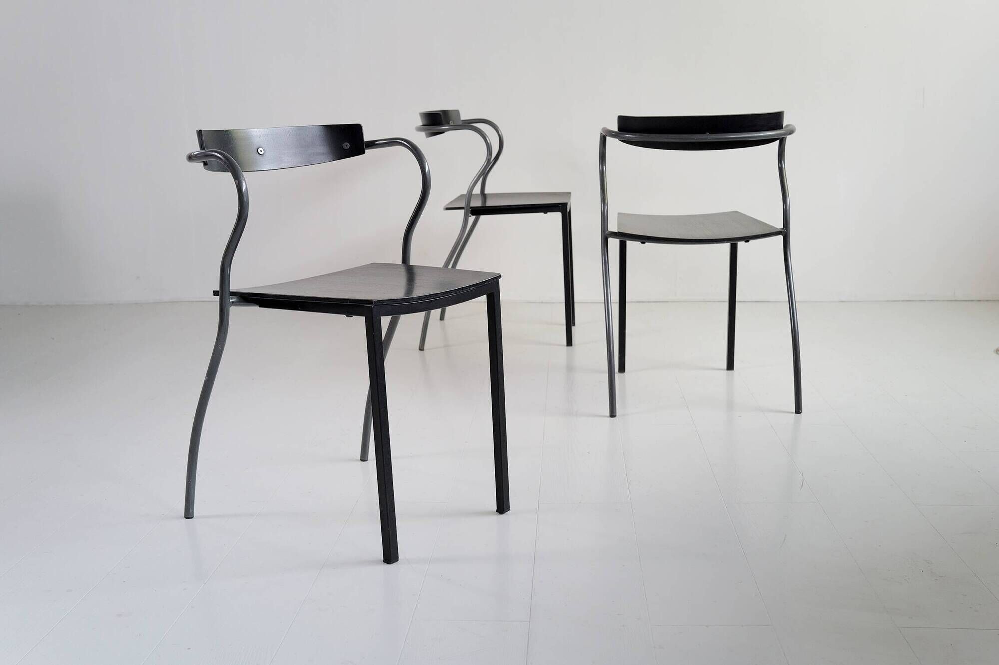 Pascal Mourgue, set of 3 Artelano chairs, 1980