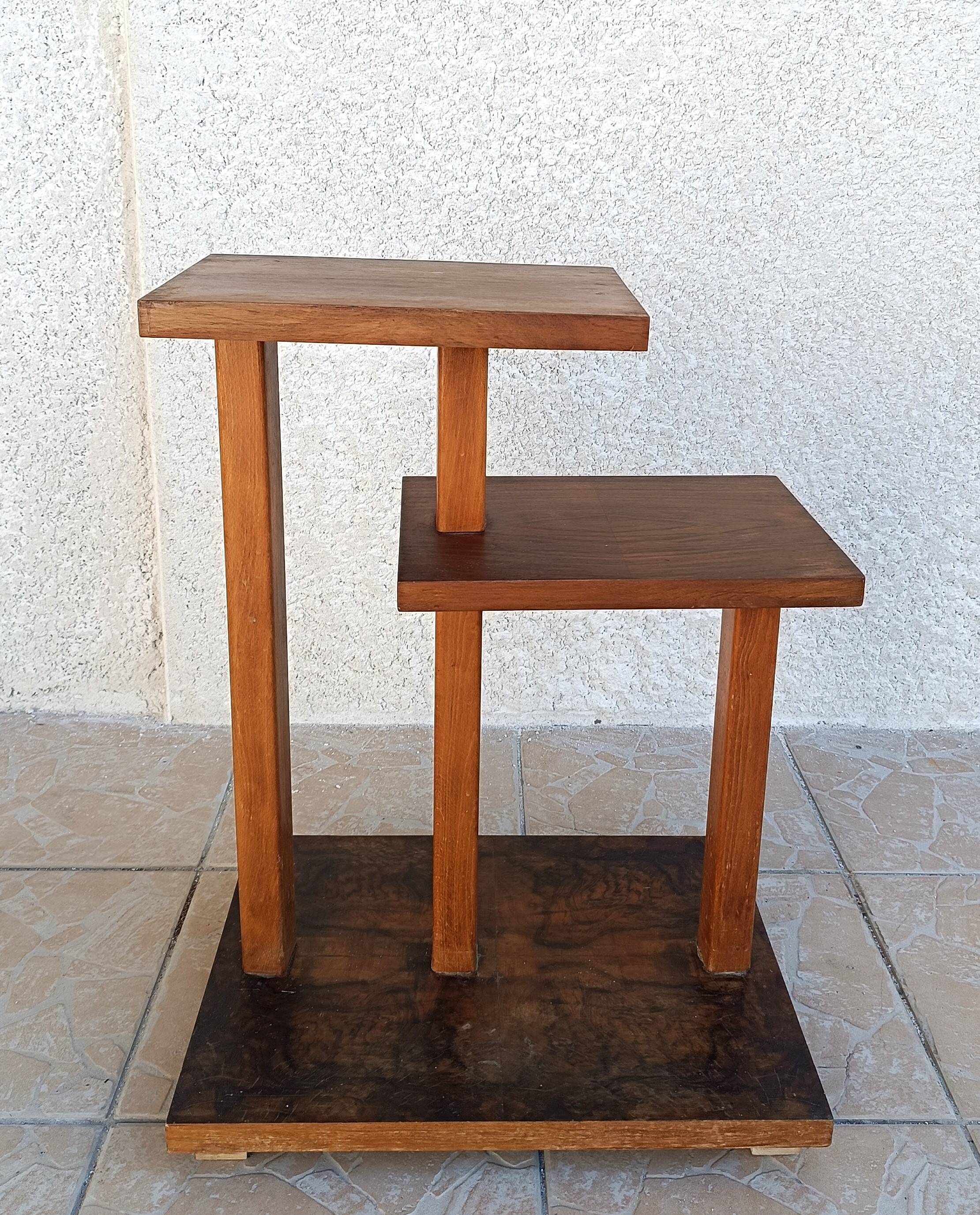 Vintage walnut burl stool