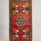 Small vintage turkish rug 98x48 cm, short runner, tribal, shabby, mini carpet