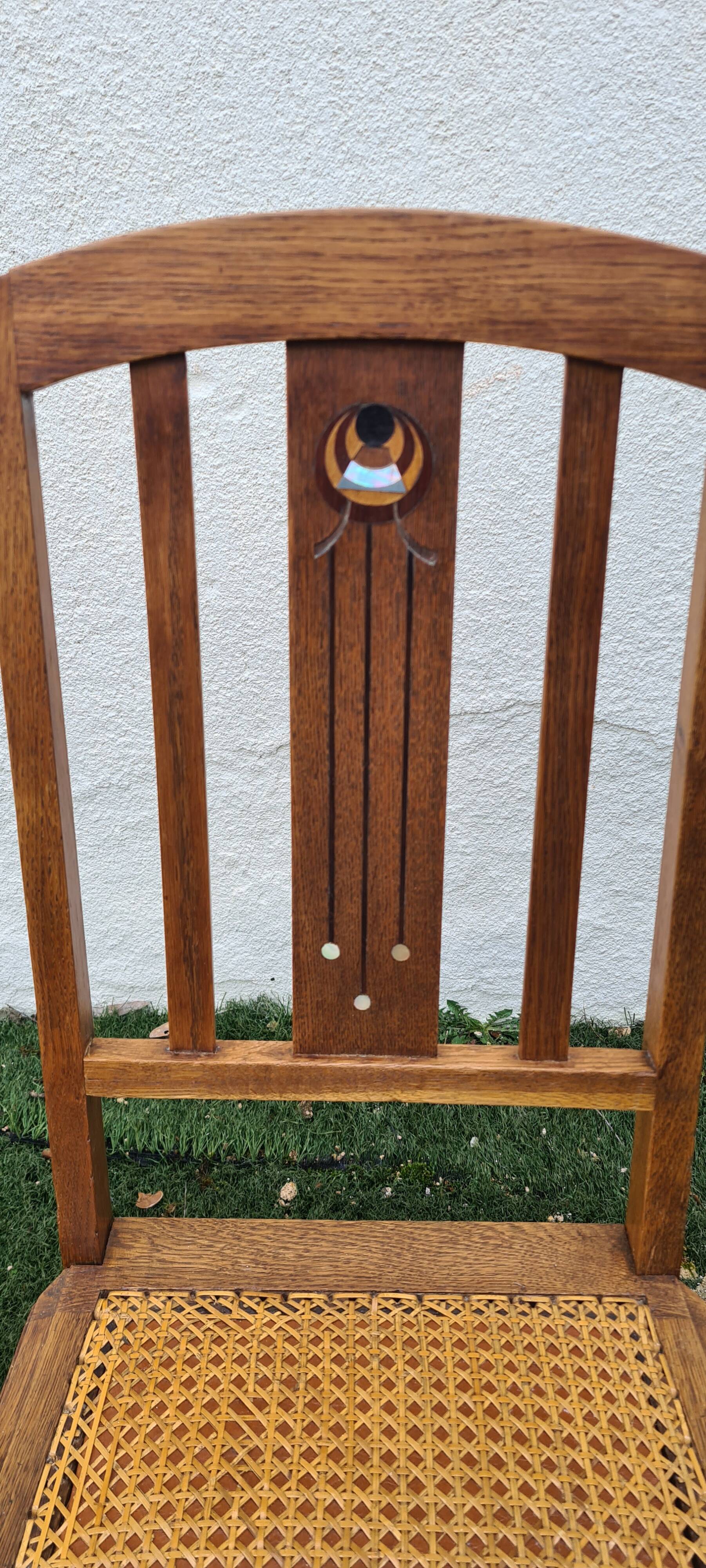 Pair of art and kraft chairs