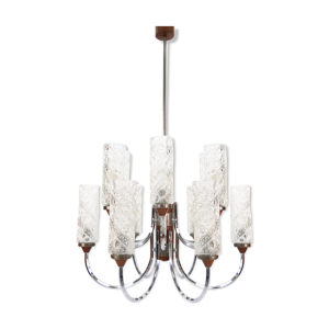 Lustre en teck du milieu