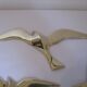 Wall Decoration Set 3 X Seagull / Swallow / Bird. Brass 70 / 80s