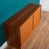 Buffet danois à porte tambour en teck rétro danois moderne Poul Hundevad (HU)