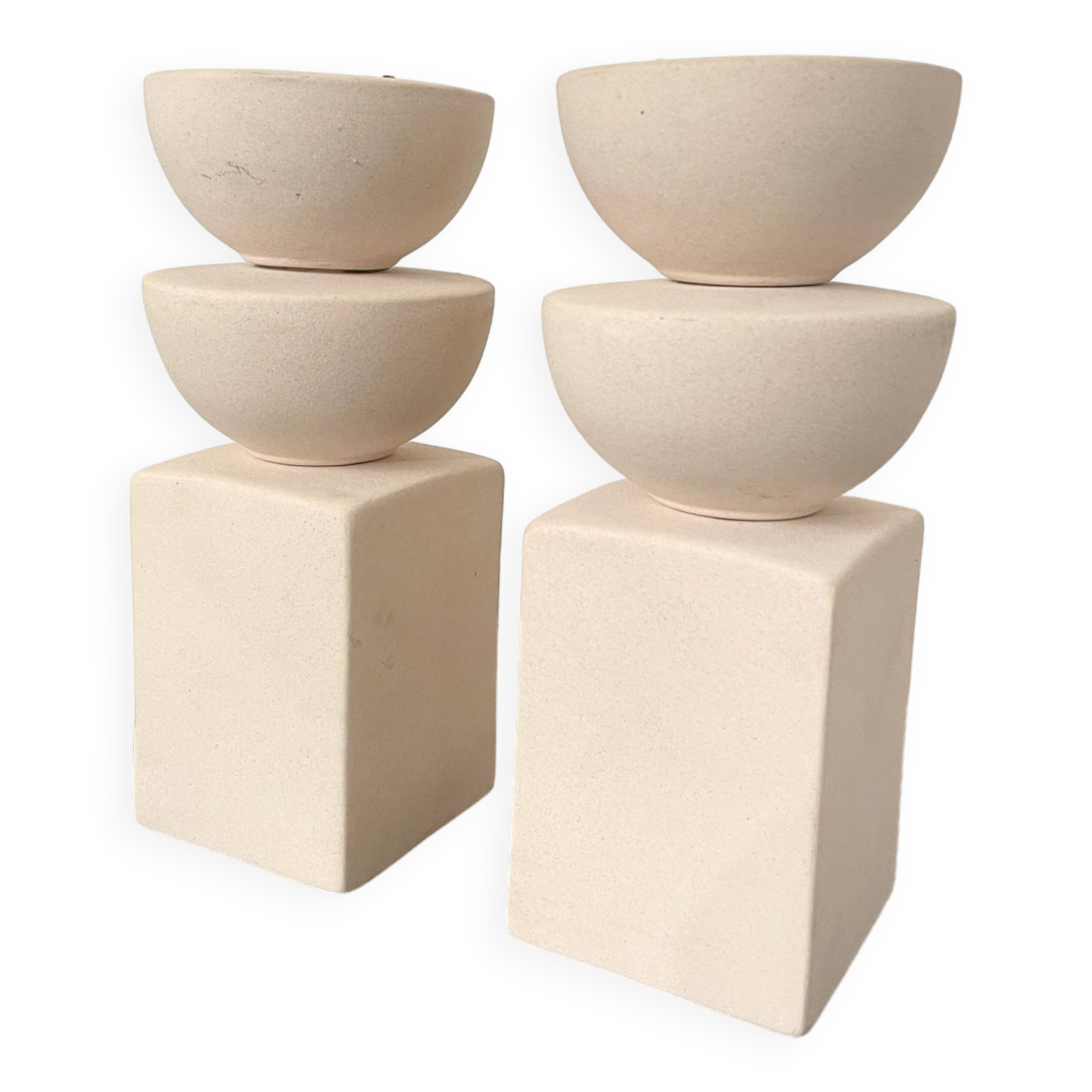 Pair of postmodern candlesticks 1980