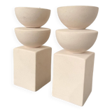 Pair of postmodern candlesticks 1980