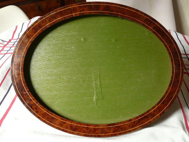 art deco oval frame to hang or lay