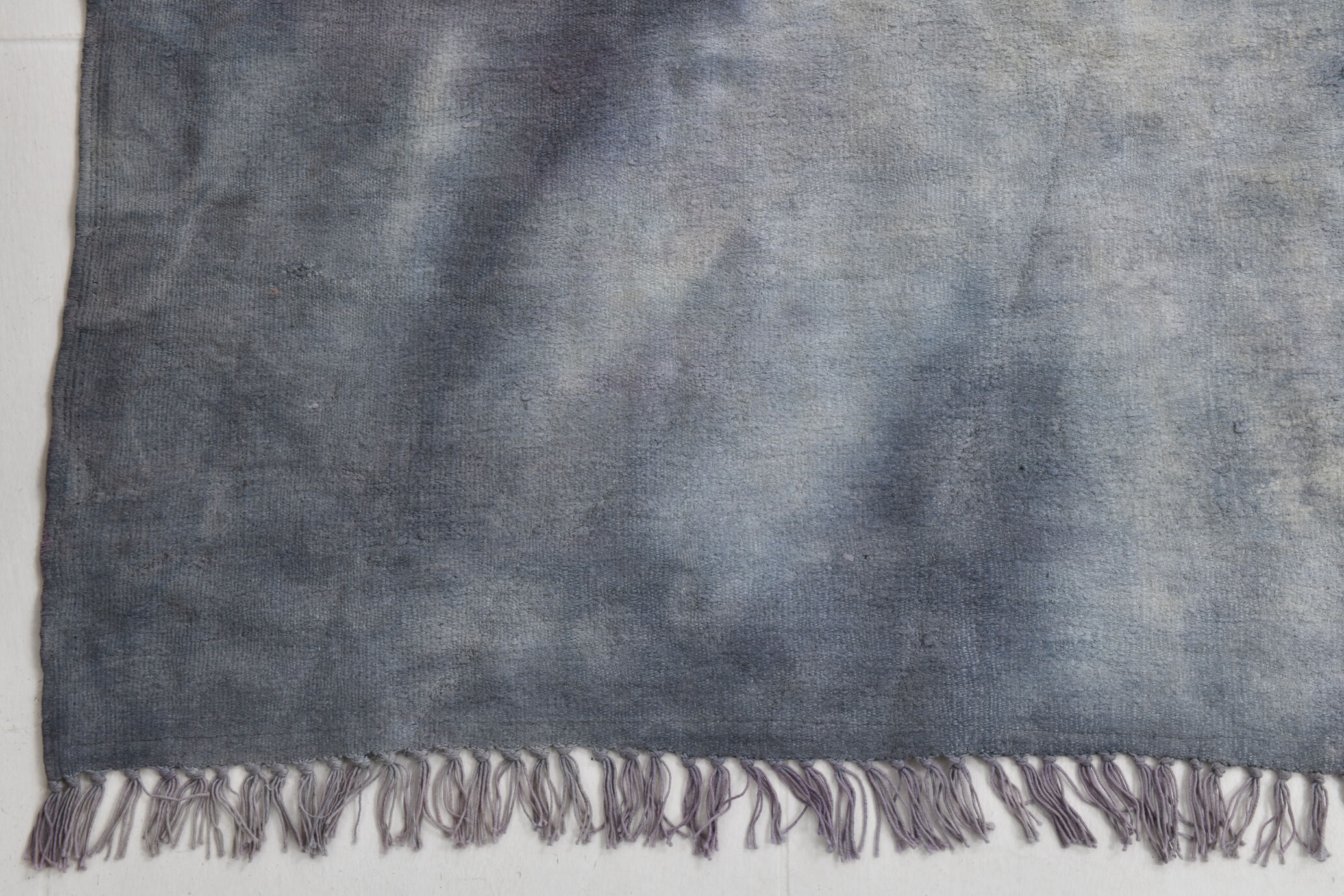 5x7 distressed gray blue hemp carpet232x156cm