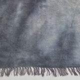 5x7 distressed gray blue hemp carpet232x156cm