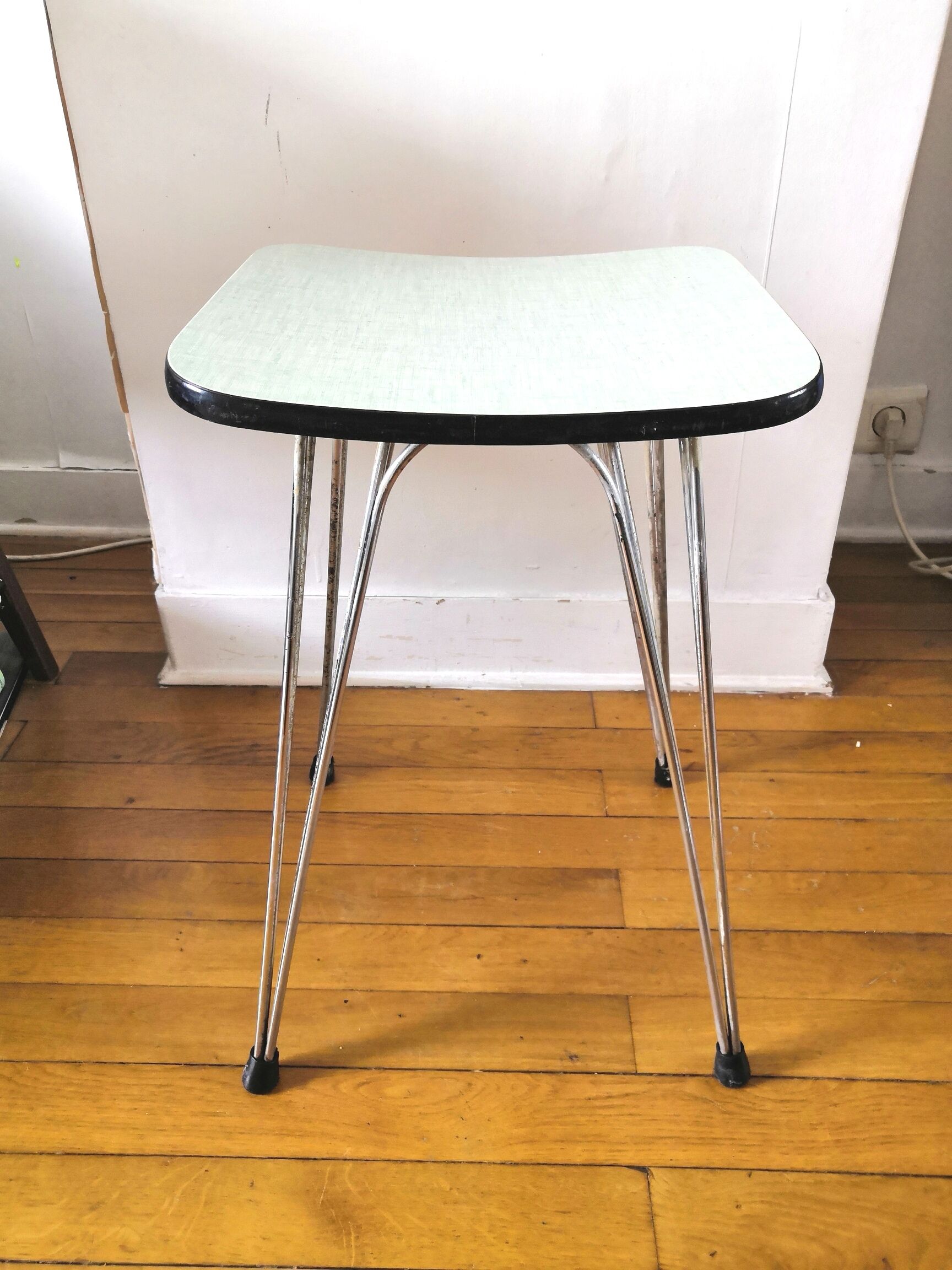 Stool formica feet eiffel design 60s - 70s