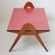 Table basse formica pieds compas 1950 vintage