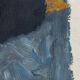 Painting "Lady with the Black Coat" HSP by J.M. Brossat (born in 1946)