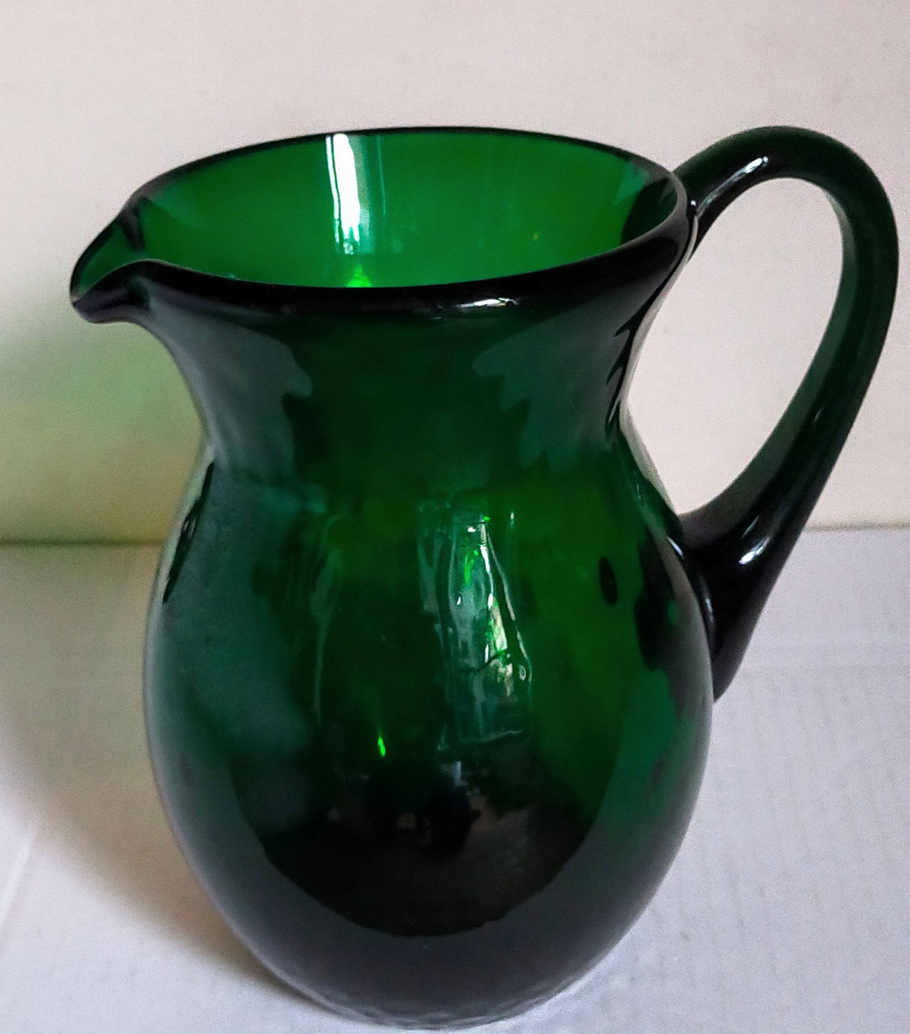 Vintage Empoli blown glass jug