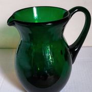 Vintage Empoli blown glass jug