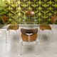 Vintage dining table – All glass – 1980s design