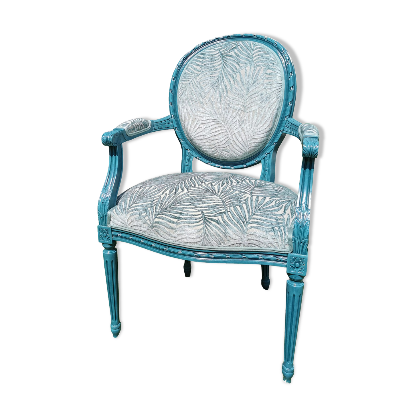 Louis XVI style medallion armchair