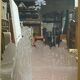 Set of three Art Nouveau 20th-century wooden and etched glass partition doors