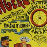 Original litho bike 1896 cycles malinge poster - laulan