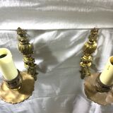 Paire d'applique en bronze 1 lumière