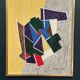 Huile sur toile originale suédoise – « Composition abstraite III » par M. Hulander