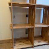 Vintage Mountain Pine Staircase Bookcase Circa 1980