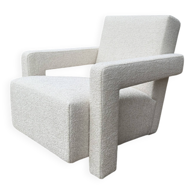 Cassina Utrecht chair in Beige Bouclé, Gerrit Rietveld, in NIEUWSTAAT!!