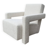 Cassina Utrecht chair in Beige Bouclé, Gerrit Rietveld, in NEW CONDITION!!