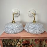 Pair of blue wall sconces