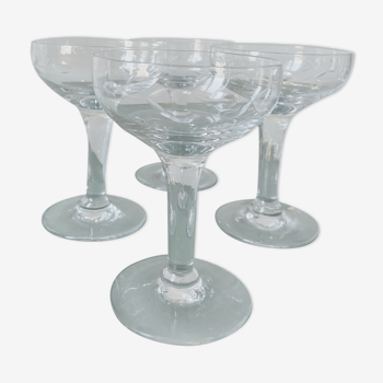 Crystal champagne glasses