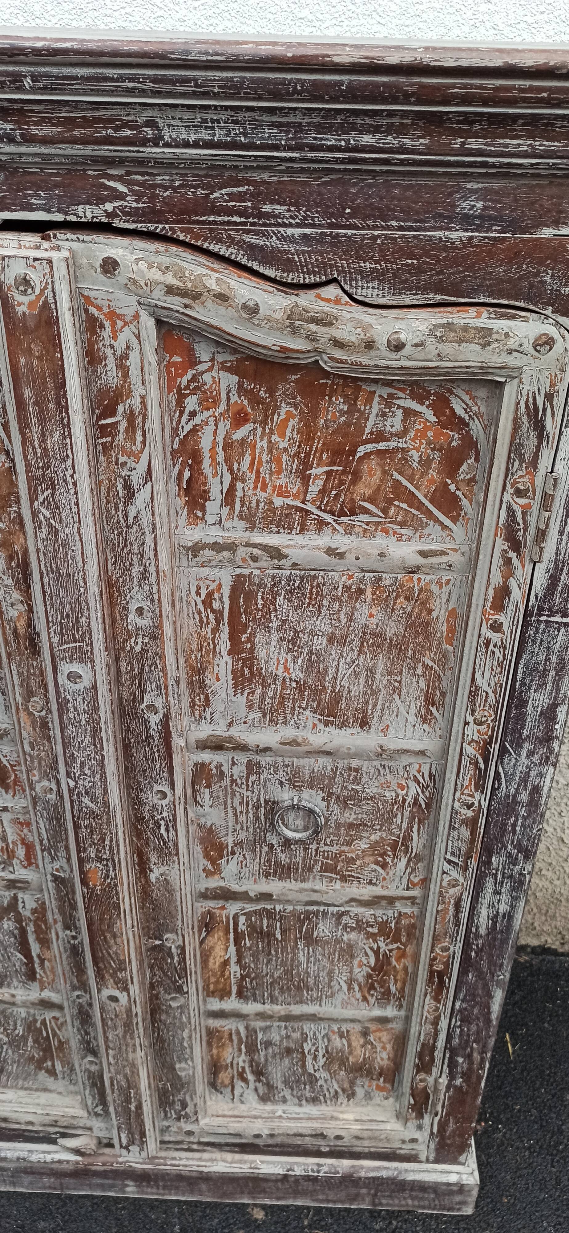 Old wooden cabinet with two doors