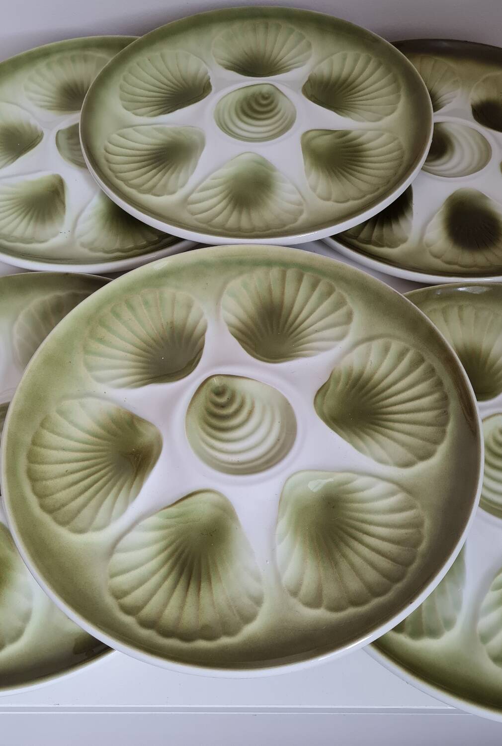 6 oyster plates 60'