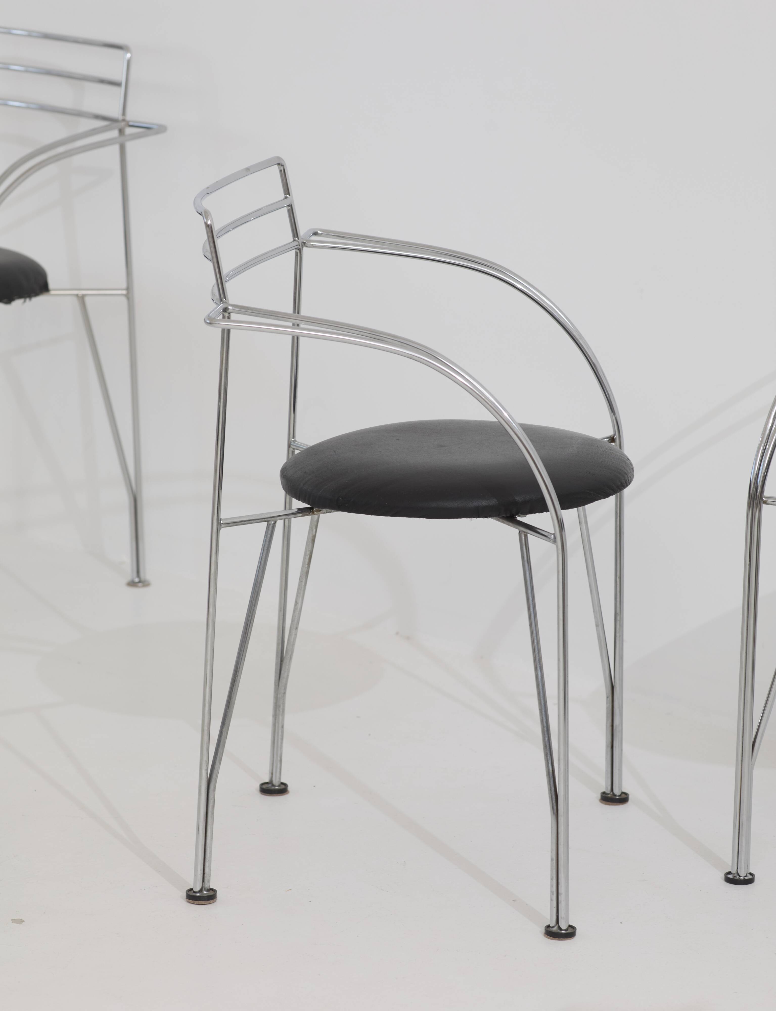 4 Silver Moon Chairs / Armchairs by Pascal Mourgue for Fermob 1980