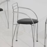 4 Silver Moon Chairs / Armchairs by Pascal Mourgue for Fermob 1980