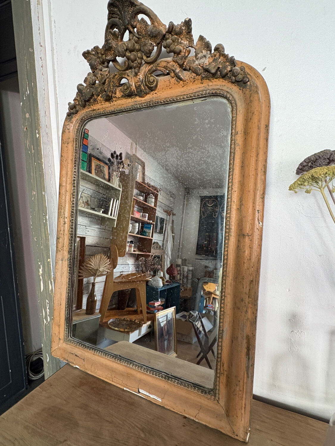 Large antique mirror