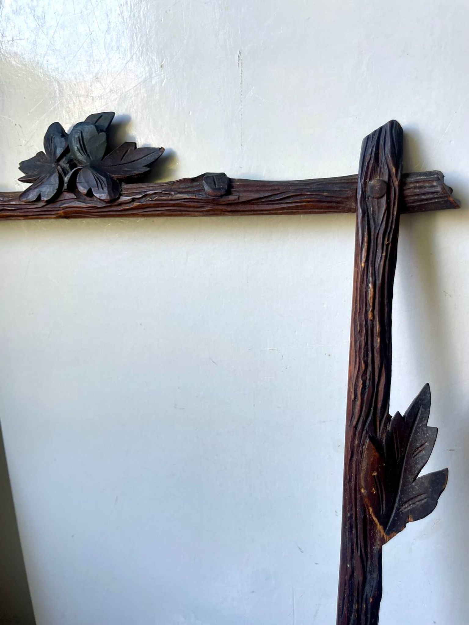Antique Frame carved wood measurements 49 cm x 39 cm
